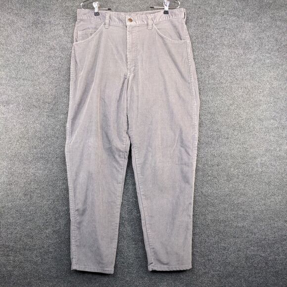 Branders Men's Corduroy Pants Gray 34x30 Cotton Blend 5-Pocket - Picture 2 of 13